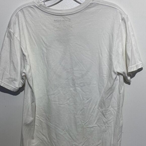 Volcom Men's White 100% Cotton Short Sleeve Graphic T-Shirt Size Large - Picture 5 of 8